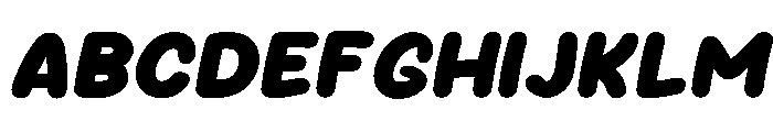 Sour Gummy Black Italic Font UPPERCASE
