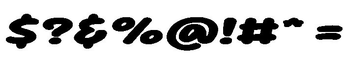 Sour Gummy Expanded Black Italic Font OTHER CHARS