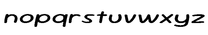 Sour Gummy Expanded Italic Font LOWERCASE