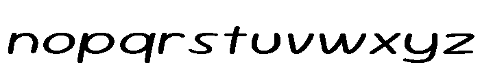 Sour Gummy Expanded Light Italic Font LOWERCASE