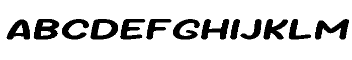 Sour Gummy Expanded SemiBold Italic Font UPPERCASE