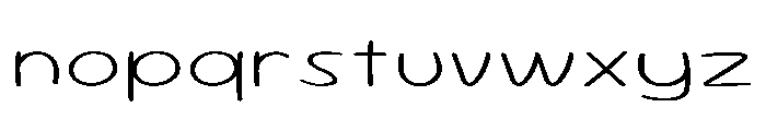 Sour Gummy Expanded Thin Font LOWERCASE