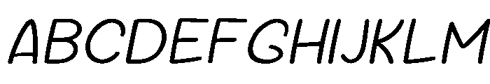 Sour Gummy ExtraLight Italic Font UPPERCASE