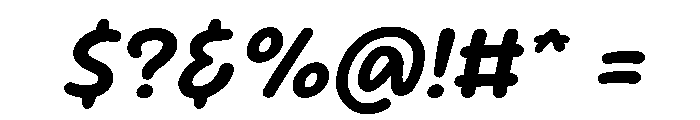Sour Gummy SemiBold Italic Font OTHER CHARS