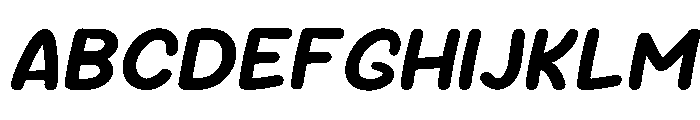 Sour Gummy SemiBold Italic Font UPPERCASE