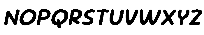 Sour Gummy SemiBold Italic Font UPPERCASE