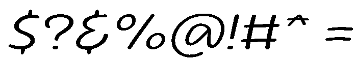 Sour Gummy SemiExpanded ExtraLight Italic Font OTHER CHARS