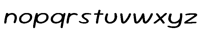 Sour Gummy SemiExpanded Light Italic Font LOWERCASE