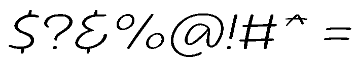 Sour Gummy SemiExpanded Thin Italic Font OTHER CHARS