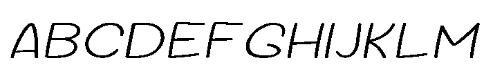 Sour Gummy SemiExpanded Thin Italic Font UPPERCASE