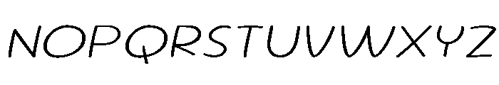 Sour Gummy SemiExpanded Thin Italic Font UPPERCASE