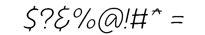 Sour Gummy Thin Italic Font OTHER CHARS