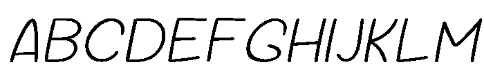 Sour Gummy Thin Italic Font UPPERCASE