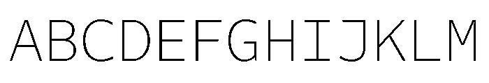 Source Code Variable Thin Font UPPERCASE