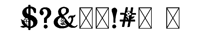 So Flora Font OTHER CHARS