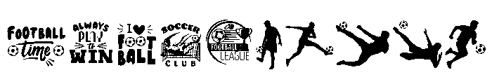 Soccer Silhouettes Font OTHER CHARS