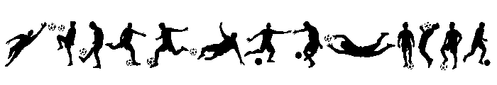 Soccer Silhouettes Font UPPERCASE
