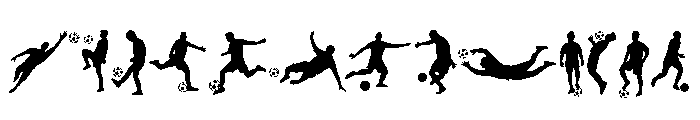 Soccer Silhouettes Font LOWERCASE