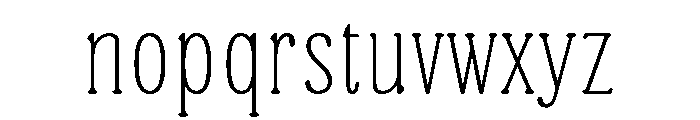 Softique Thin Font LOWERCASE