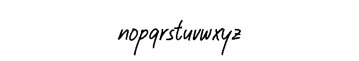 Softly Written Vers1 Font LOWERCASE