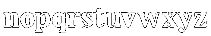 Sogela Outline Font LOWERCASE