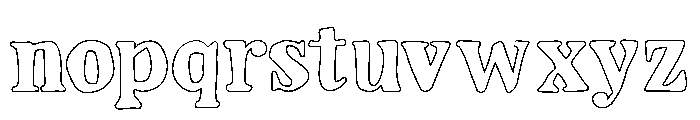 SogelaOutline Font LOWERCASE