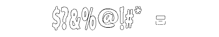 Sokers Capright Outline Font OTHER CHARS
