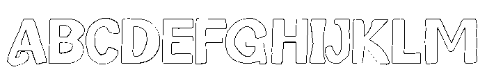 Sokers Capright Outline Font UPPERCASE