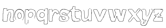 Sokers Capright Outline Font LOWERCASE