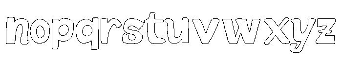 SokersCaprightOutline Font LOWERCASE