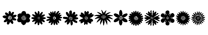 Solid Daisy Blooms Font UPPERCASE