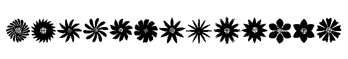 Solid Daisy Blooms Font UPPERCASE