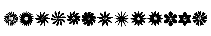 Solid Daisy Blooms Font LOWERCASE