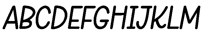 Someone Kooky Bold Italic Font UPPERCASE