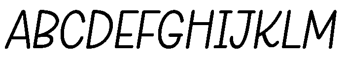 Someone Kooky Italic Font UPPERCASE