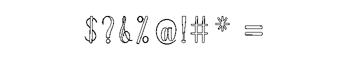 SophiaOutline Font OTHER CHARS