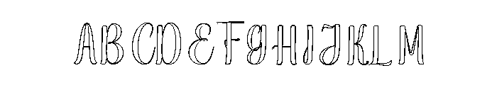 SophiaOutline Font UPPERCASE