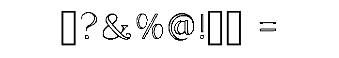 Sophisticated Regular Font OTHER CHARS