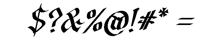 South Coven Italic Font OTHER CHARS