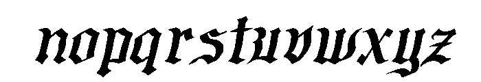 South Coven Italic Font LOWERCASE