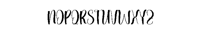 Southmore Script Font LOWERCASE