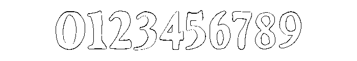 Sovera Romeri Outline Font OTHER CHARS