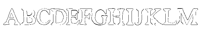 Sovera Romeri Outline Font UPPERCASE