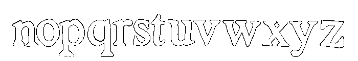 Sovera Romeri Outline Font LOWERCASE