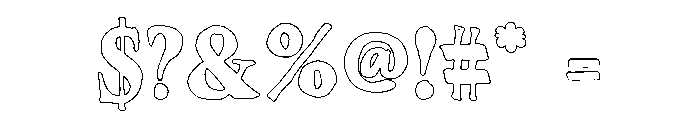 SoveraRomeriOutline Font OTHER CHARS