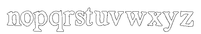 SoveraRomeriOutline Font LOWERCASE