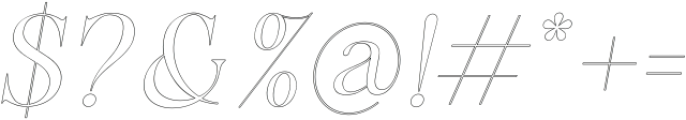 Sockard Beautiful Outline Itali Medium Italic ttf (500) Font OTHER CHARS