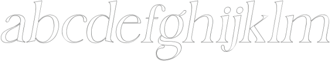 Sockard Beautiful Outline Itali Medium Italic ttf (500) Font LOWERCASE
