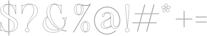 Sockard Beautiful Outline Medium ttf (500) Font OTHER CHARS