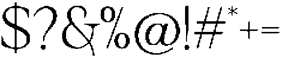 Solance Serif Light otf (300) Font OTHER CHARS